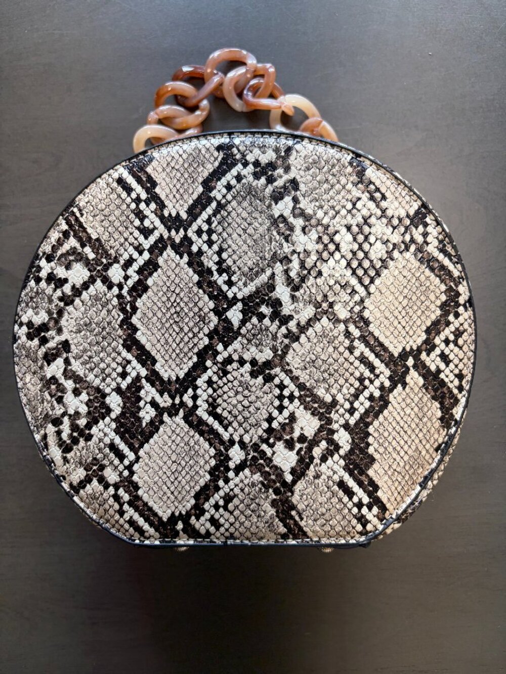 SNAKE SKIN PRINT HANDBAG - LIKE NEW!